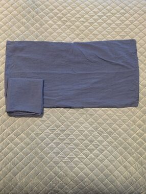 Blue Linen Pillow Shams King Set Of 2